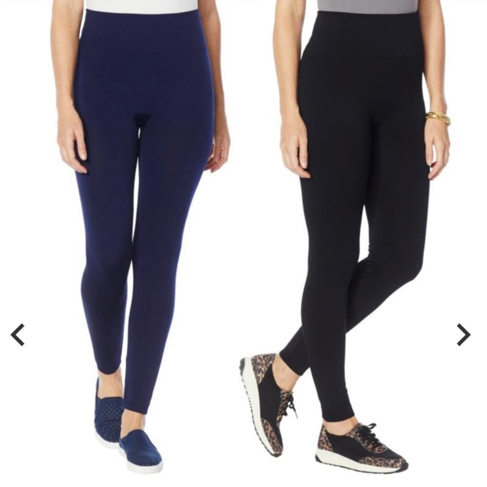 Nina Leonard EZ 2-pack Leggings (Black & Navy)
